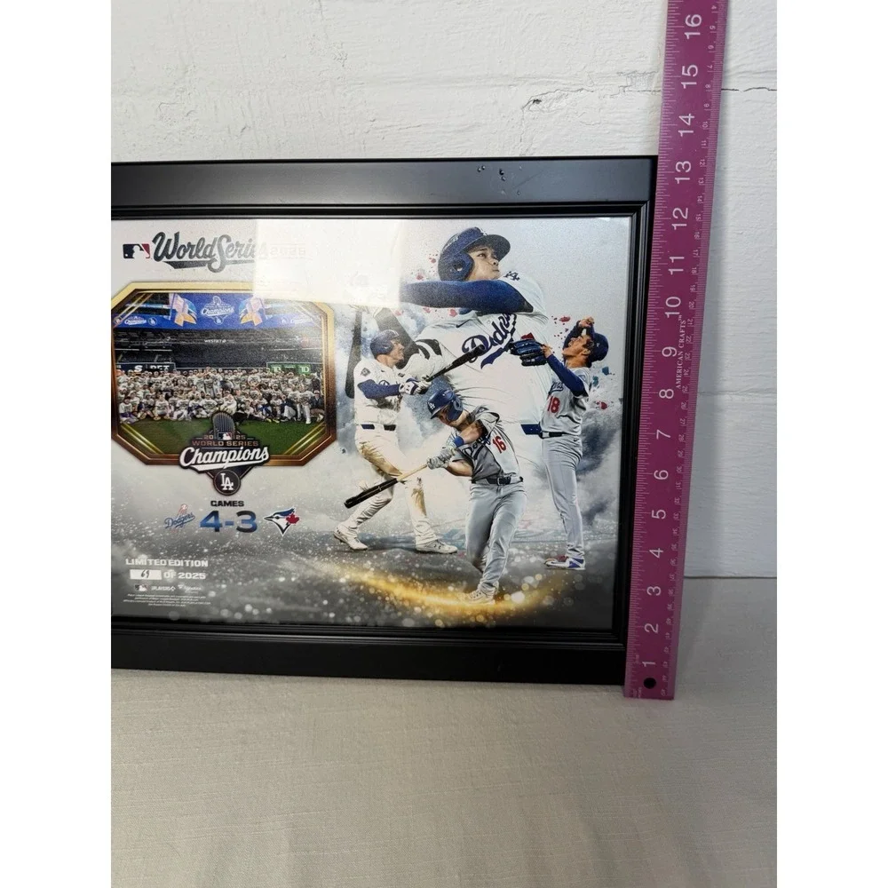 2025 LA Dodgers World Series Champions Framed Photo LE #69/2025 Fanatics MLB